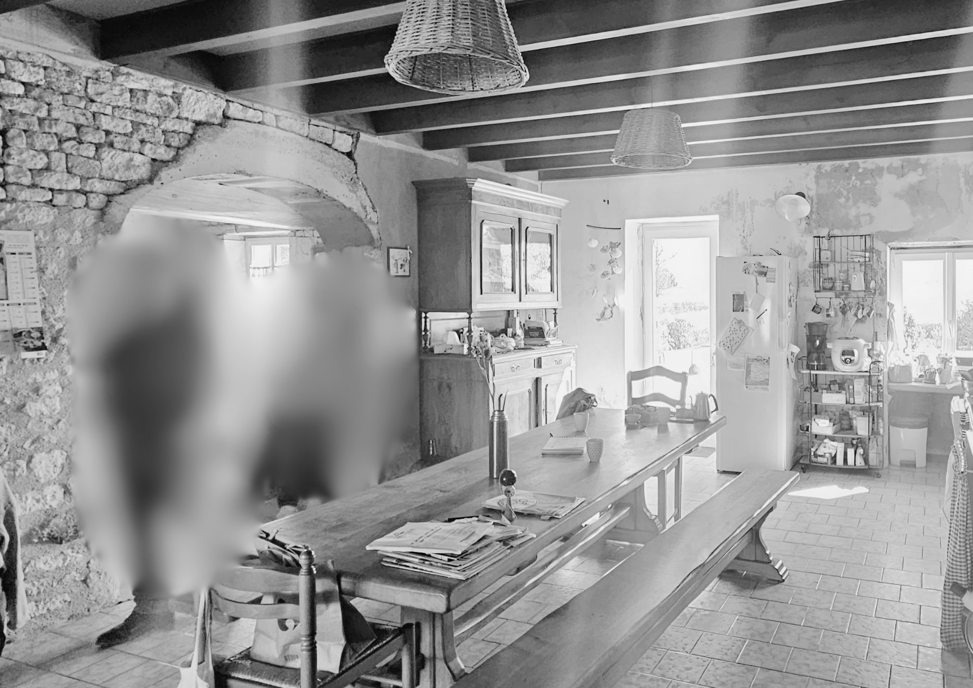 Transformation intérieure avant-après GRANGE SAINTE GEMME LA PLAINE VENDEE ( (12)